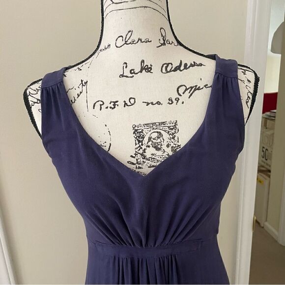 Boden Empire Waist Jersey Maxi Dress Navy Sleeveless Size 8L Read Description! - Picture 2 of 14